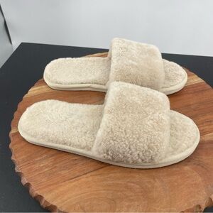 Portland Boot Company shearling slipper slides shoes women’s Sz 8 cream